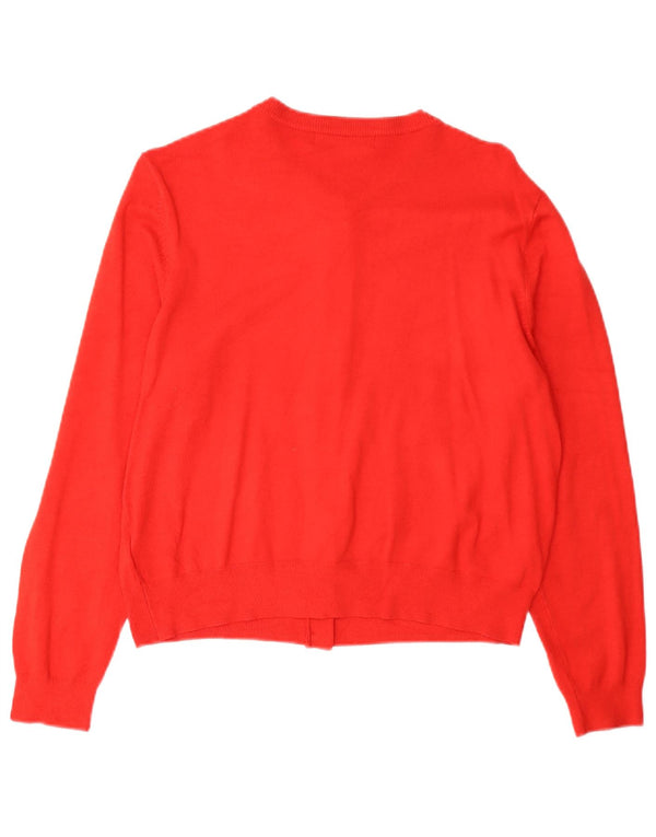 Pulover cardigan pentru femei Marks & Spencer UK 16 mare, roșu, viscoză