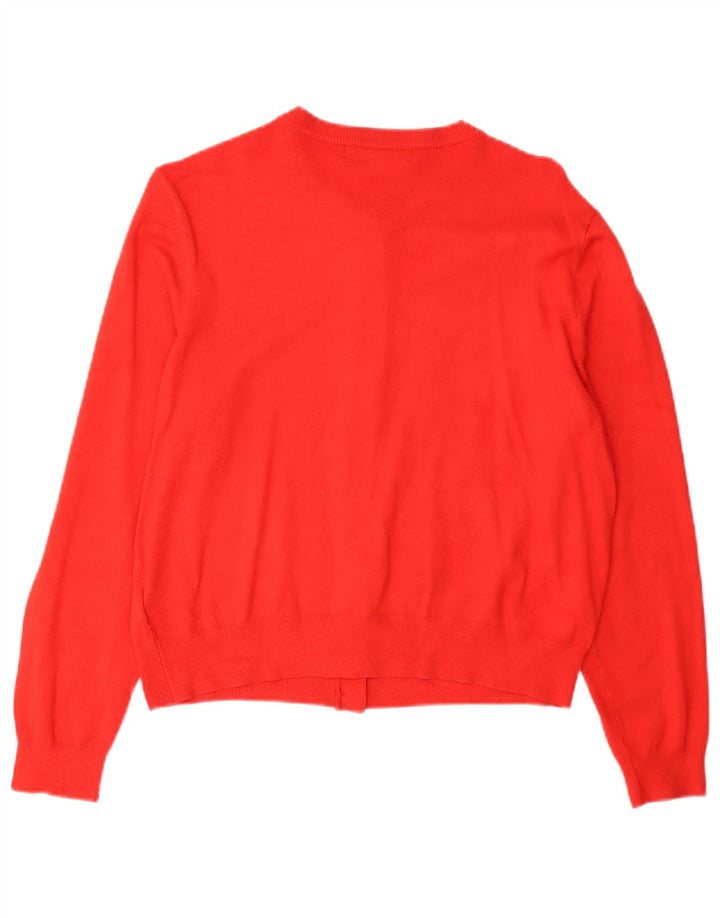 Pulover cardigan pentru femei Marks & Spencer UK 16 mare, roșu, viscoză