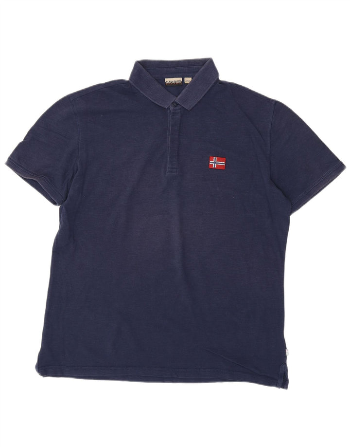 NAPAPIJRI Tricou Polo pentru Barbati XL Bumbac Bleumarin
