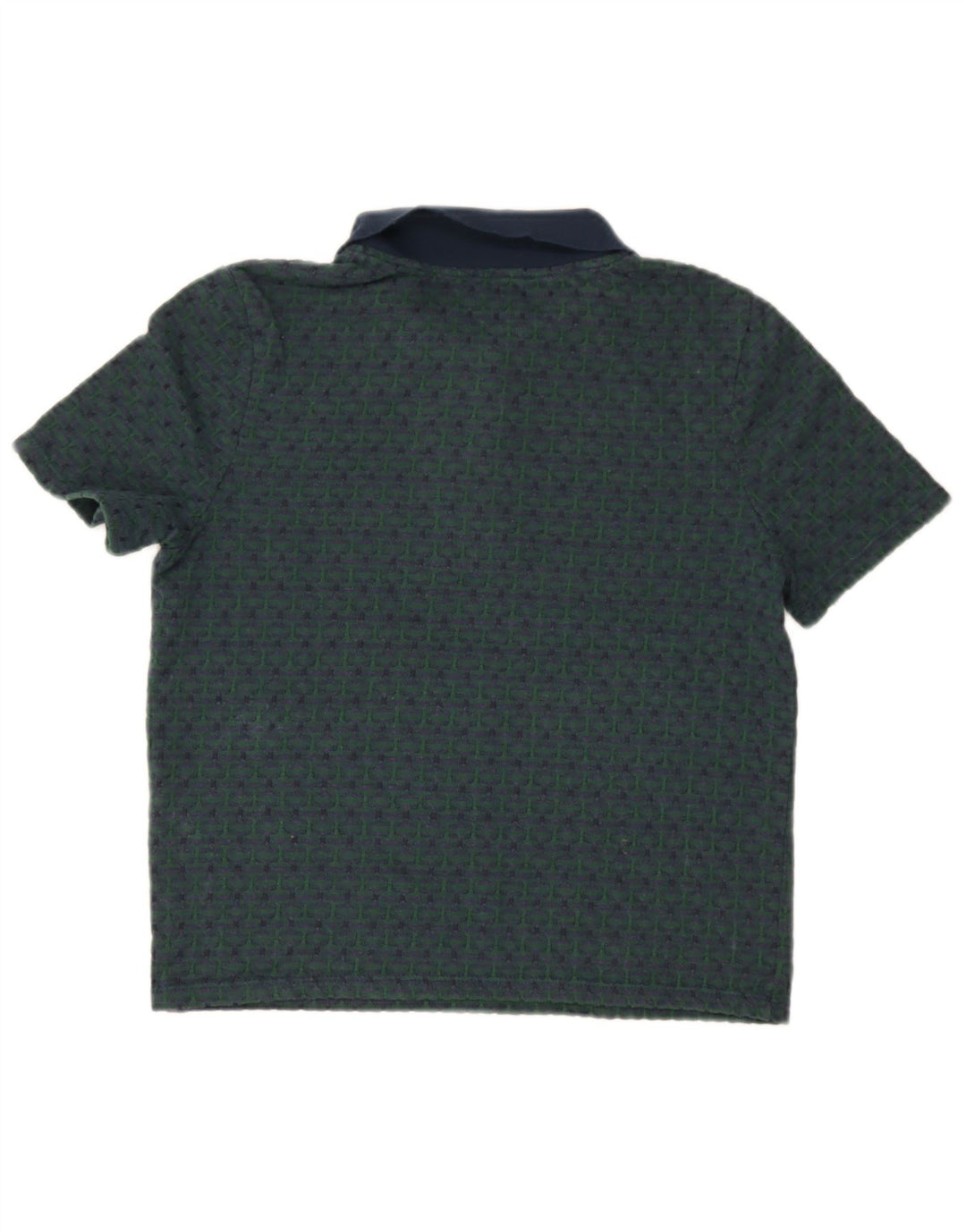 Cămașă polo Zara pentru femei UK 10 Small Bluemarin Geometric Poliester