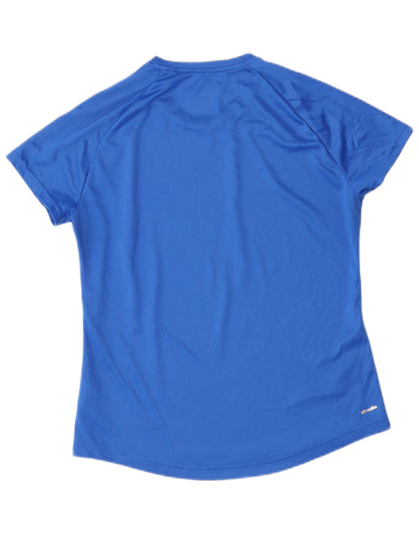 Tricou Adidas Climalite pentru femei Top UK 12/14 Medium Blue Poliester