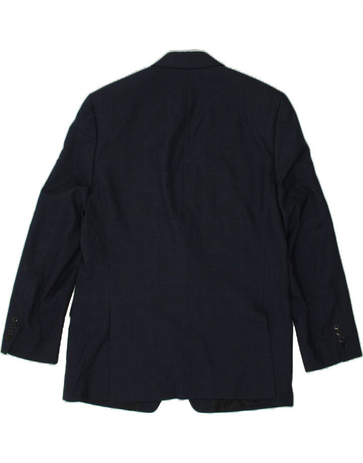 MICHAEL KORS Mens 2 Button Blazer Jacket UK 42 XL Navy Blue Check Vintage Michael Kors and Second-Hand Michael Kors from Messina Hembry 