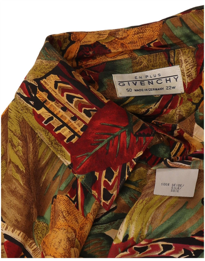 Bluză cămașă cu mânecă scurtă pentru femei Givenchy EU 50 3XL Multicolor Floral