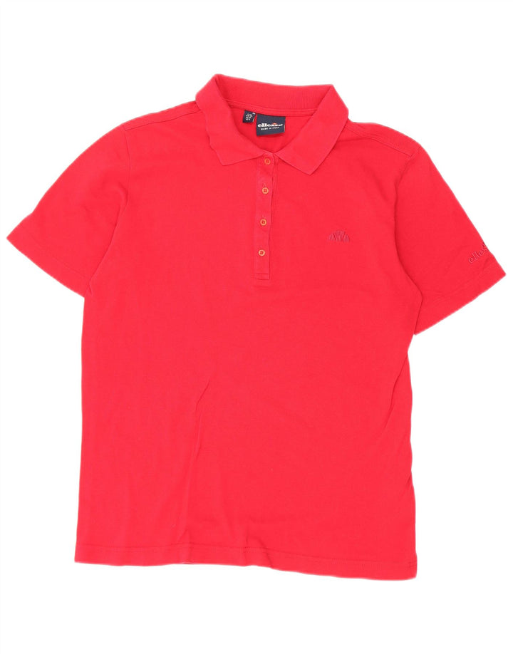 Tricou polo Ellesse pentru femei UK 10, bumbac roșu mic