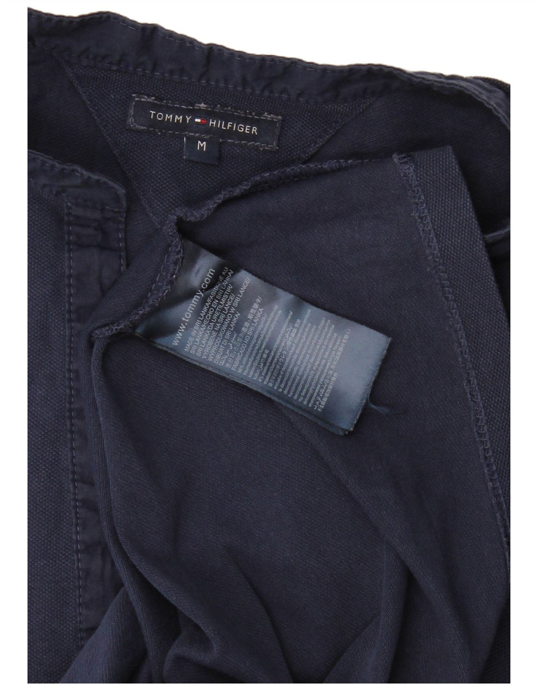 TOMMY HILFIGER Tricou polo pentru femei UK 12 Medium Bluemarin Bumbac