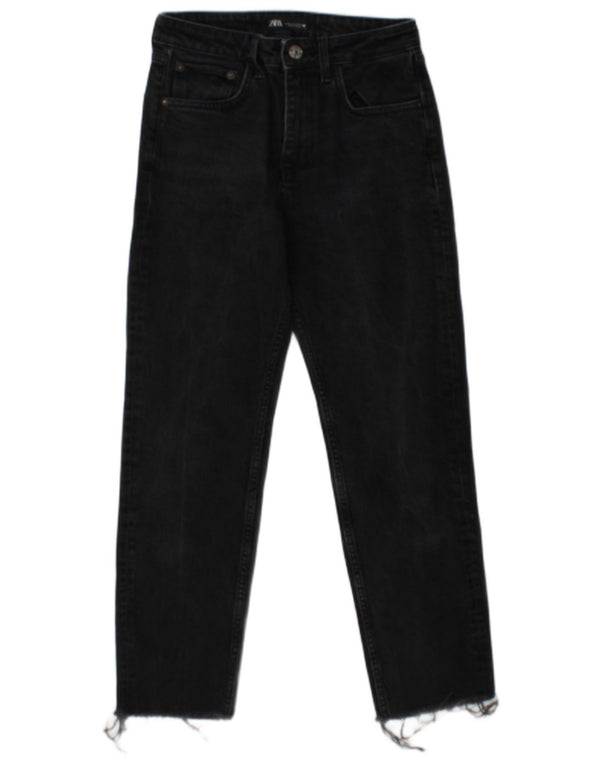 Blugi drepti pentru femei Zara EU 36 XS W26 L26 gri