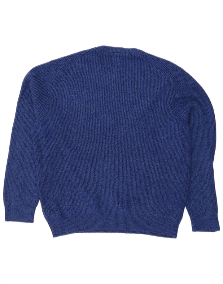 Marks & Spencer Pulover supradimensionat pentru femei cu decolteu triplu UK 18 XL Albastru