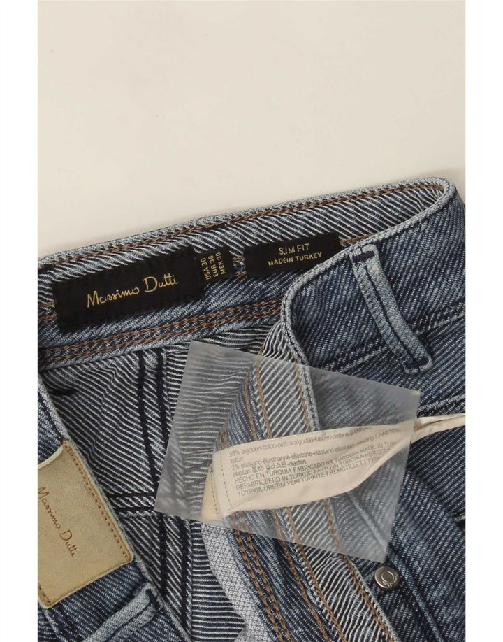 Massimo Dutti Blugi bărbați subțiri EU 38 Mici L30 L31 Bumbac albastru