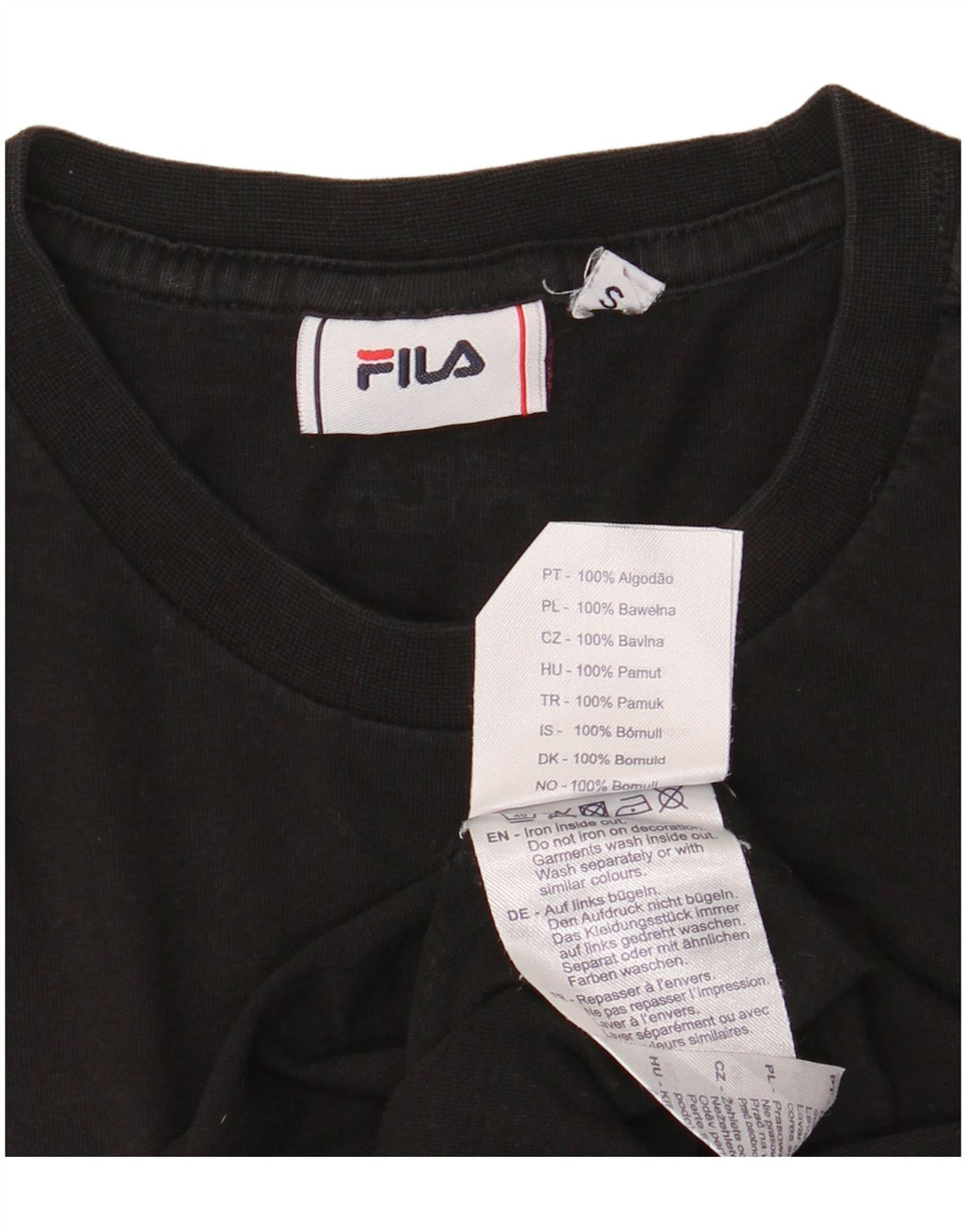 Tricou cu grafic Fila pentru bărbați Top mic bumbac negru