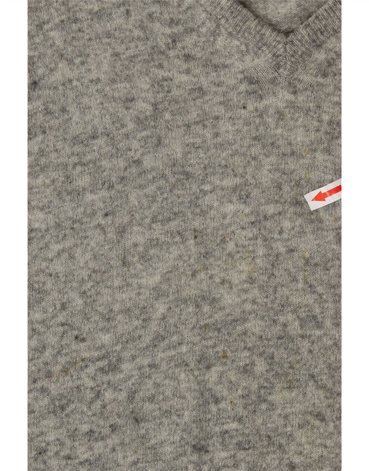 Pulover pentru bărbați Kappa cu decolteu în V, XL, lână de miel gri