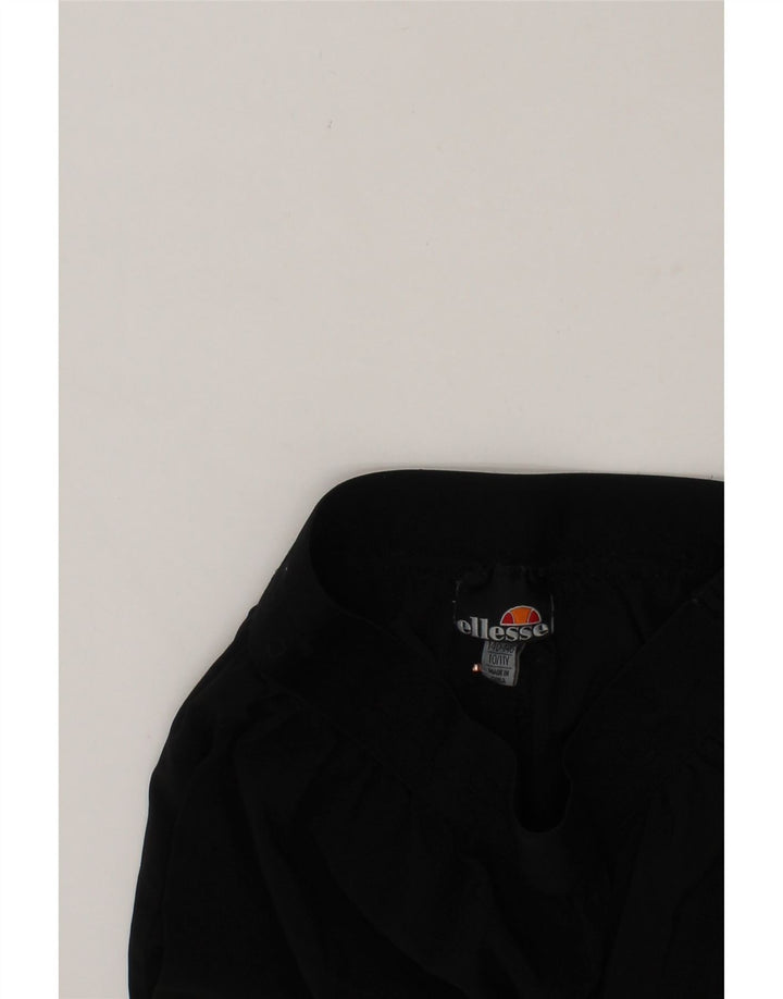 ELLESSE Girls Sport Shorts 10-11 Years  Black Polyester Vintage Ellesse and Second-Hand Ellesse from Messina Hembry 