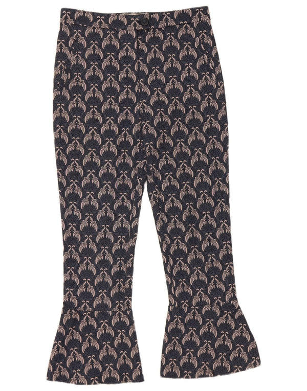 Pantaloni tăiați cu grafic pentru femei Pinko UK 10 Small W28 L24 Bleumarin