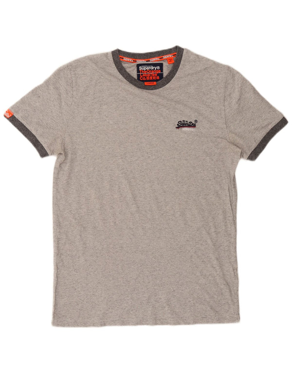 Tricou Superdry pentru bărbați Top mare din bumbac cu pete gri