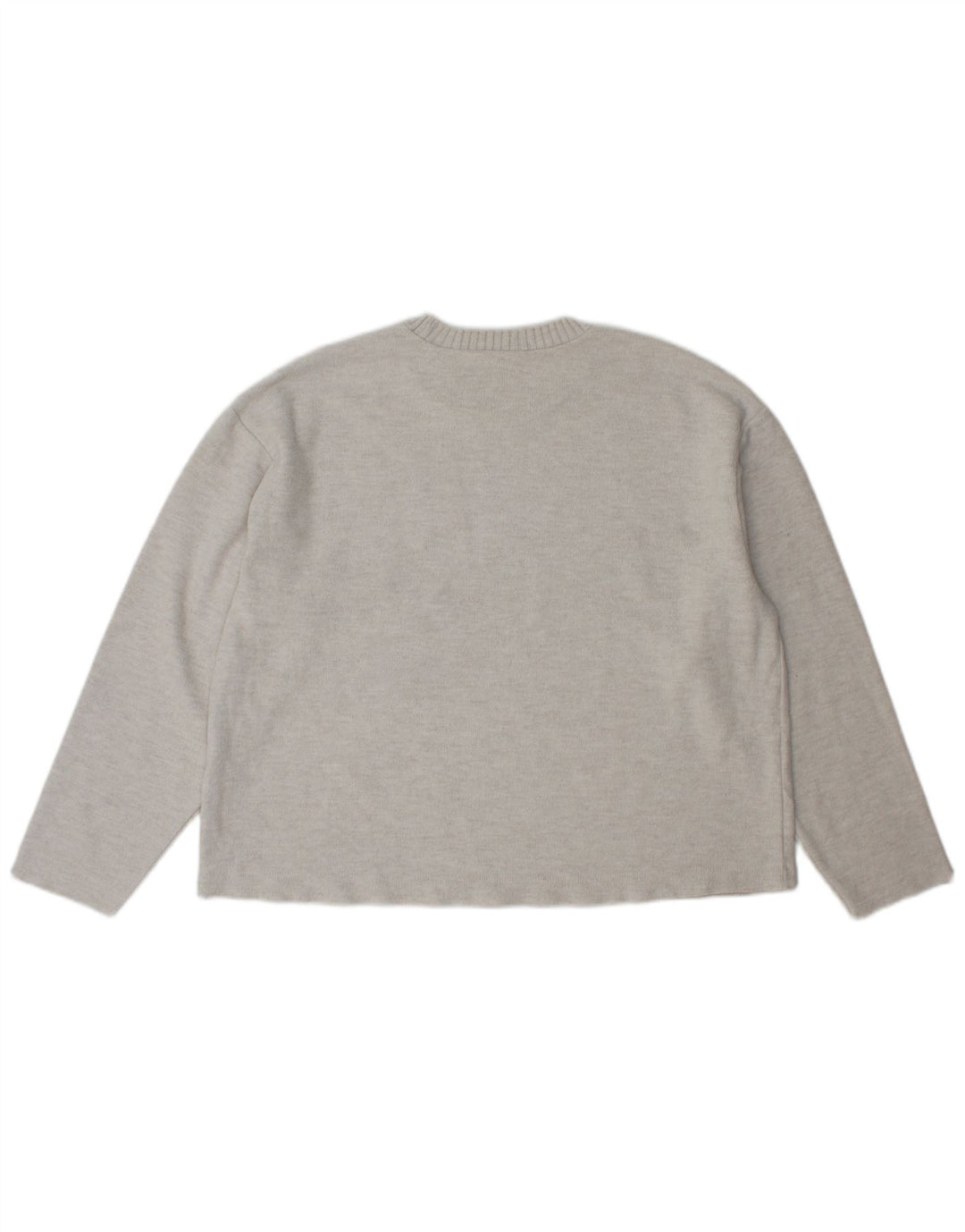 Pulover pentru damă Zara, cu gât turnut, UK 16, mare, gri, poliester