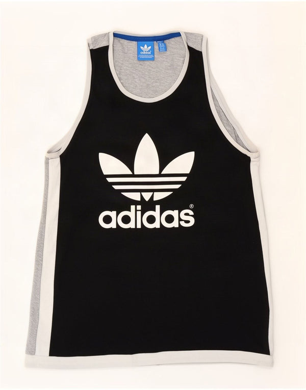Vesta grafică Adidas pentru femei UK 12 Medium Black Colorblock Bumbac