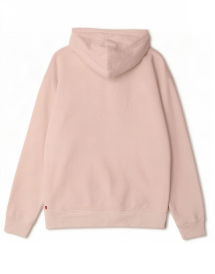Pulover Levi's pentru bărbați cu capota, alb mediu, bumbac