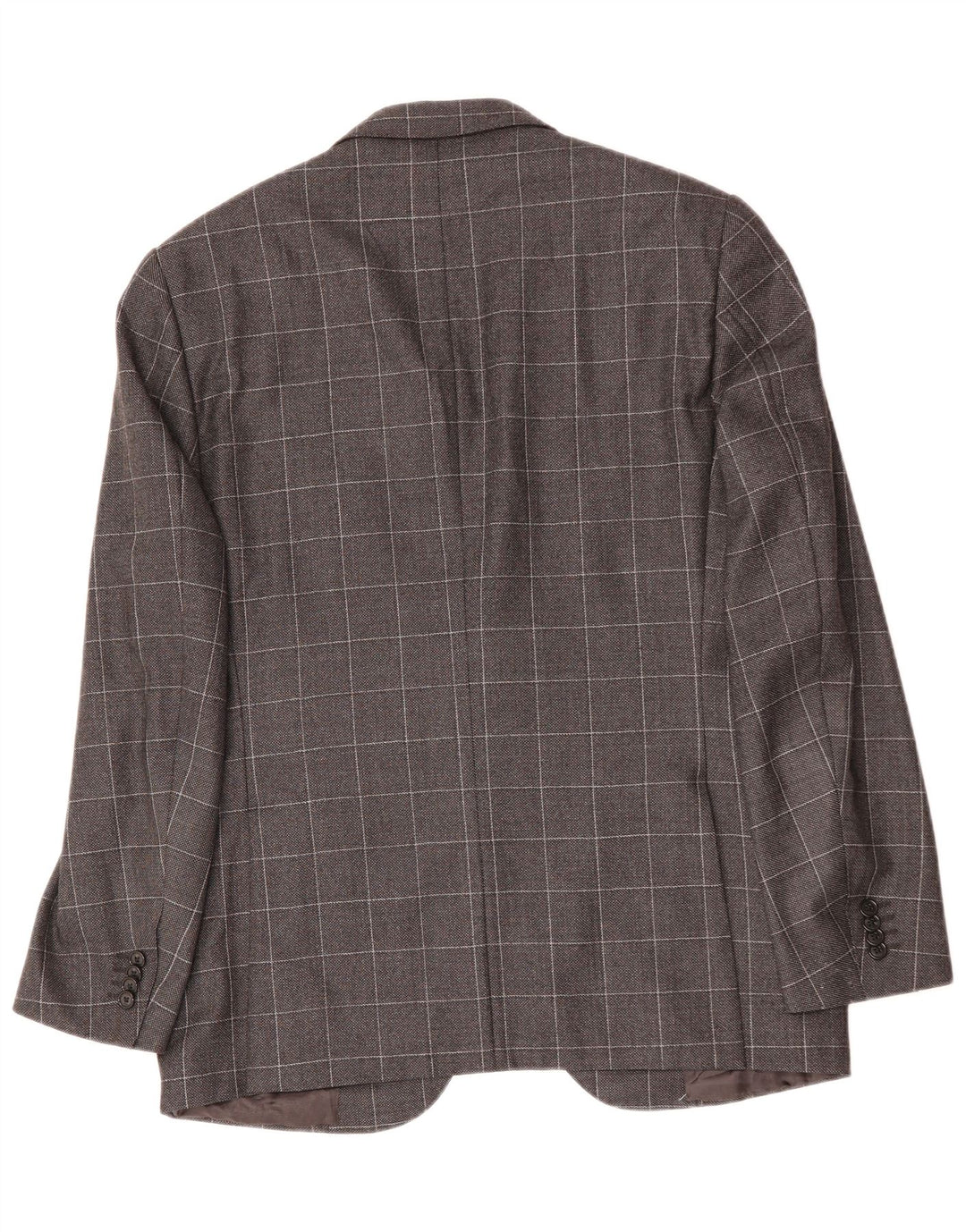 CORNELIANI Jachetă pentru bărbați cu 2 nasturi IT 50 Lână virgină cu carouri, gri mare