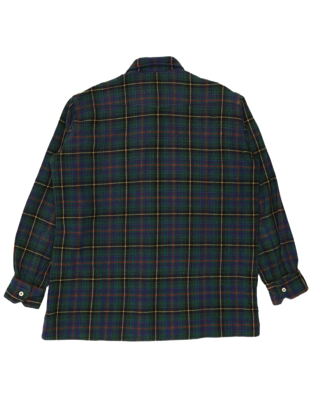 Cămașă de flanel pentru bărbați vintage cu carouri mari, verzi