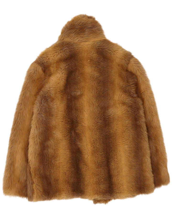 Jachetă vintage pentru femei din blană artificială EU 38 Maro Mediu Modacril