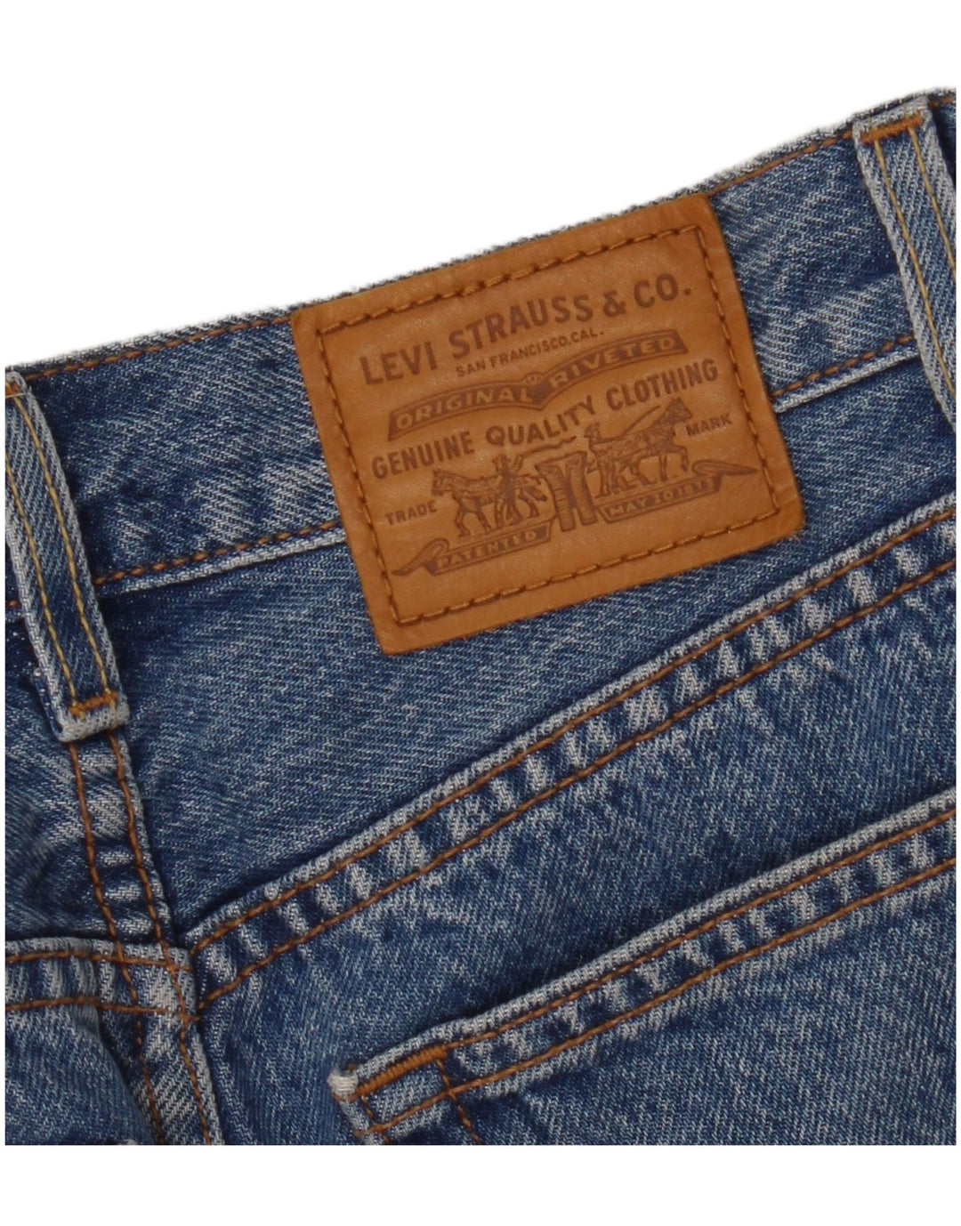 Fusta de blugi pentru femei Levi's W25 XS bumbac albastru