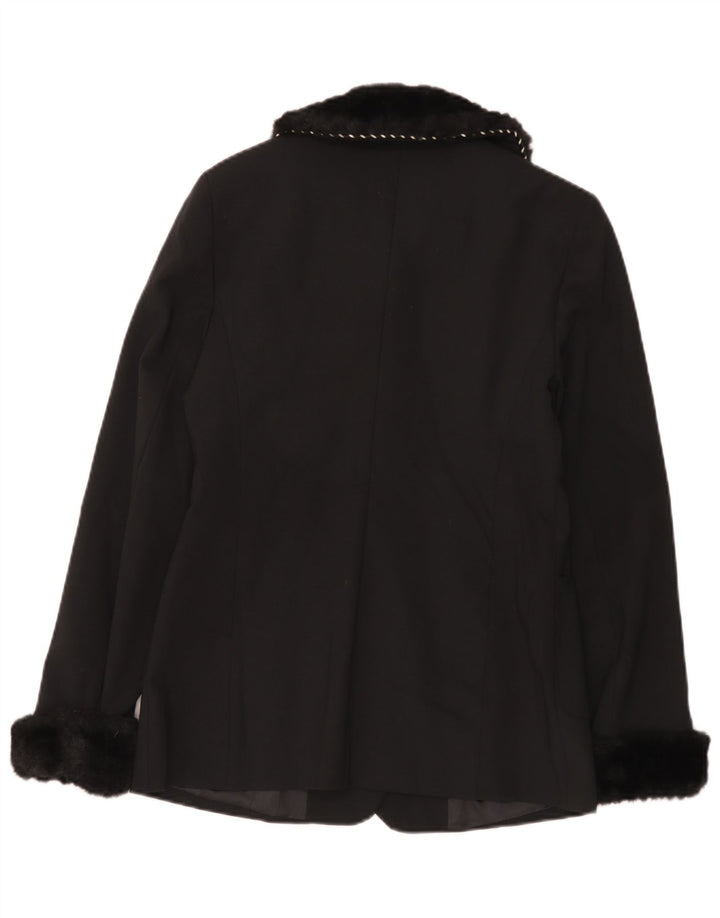 Jachetă vintage pentru femei cu 6 nasturi IT 44 Medium Black