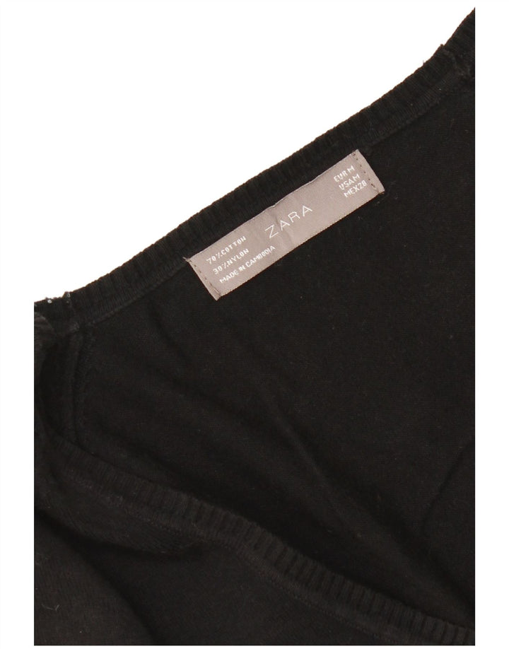 Pulover cardigan pentru femei Zara UK 12 Medium Negru