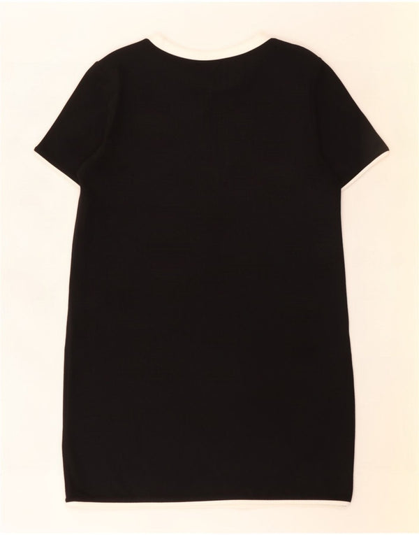 Rochie tricou Trafaluc pentru femei Zara UK 12 Medium Black Colorblock Bumbac