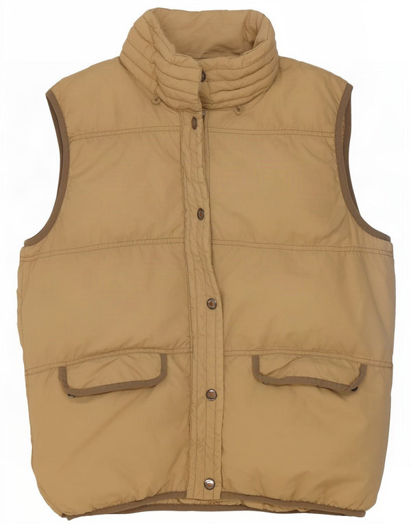 New Penny Gilet căptușit pentru femei UK 14 Large Beige Nylon