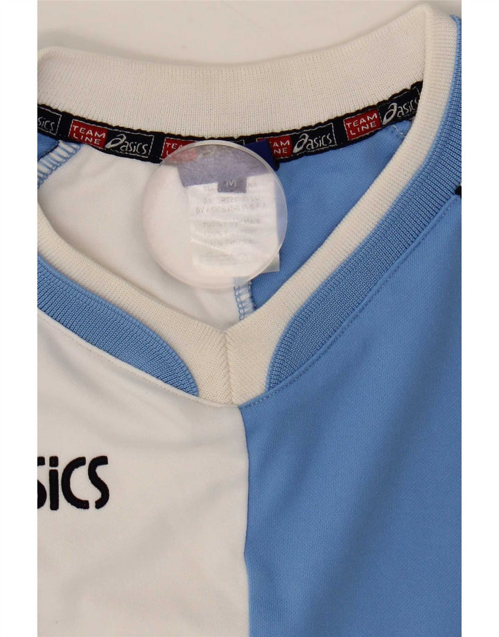 Tricou grafic Asics pentru bărbați Top Mediu Albastru Poliester Bloc de culoare