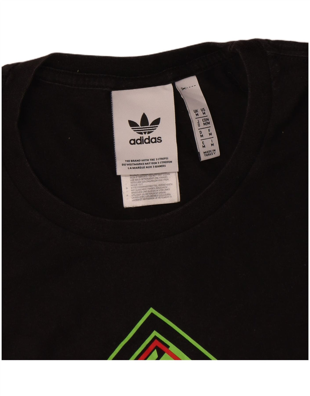 Tricou grafic Adidas pentru bărbați Top mediu negru bumbac