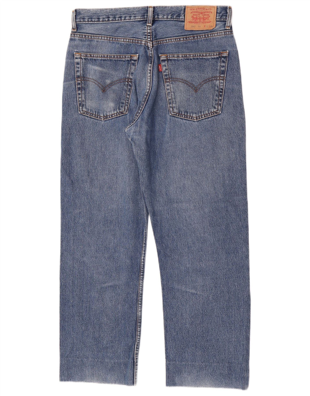 Blugi drepti pentru bărbați Levi's 582 W33 L28 Bumbac albastru