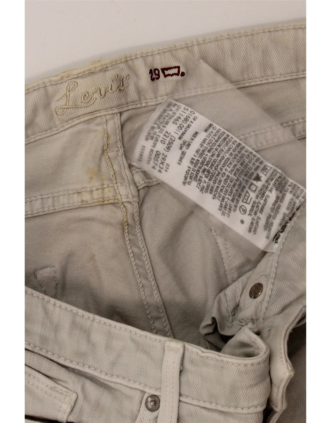 Blugi skinny pentru femei Levi's W29 L34 bumbac gri