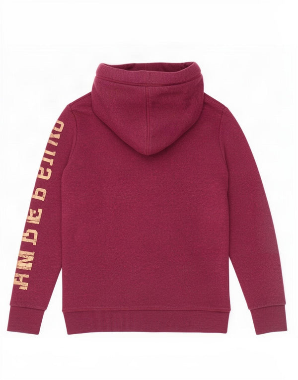 Pulover Superdry pentru damă, cu grafică, UK 2 2XS, bumbac maro
