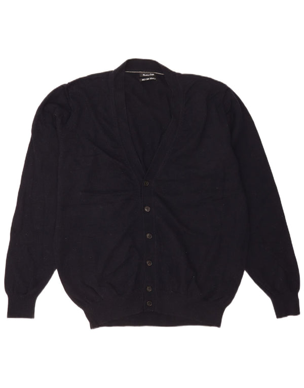 Pulover cardigan pentru bărbați Massimo Dutti XL Lână bleumarin