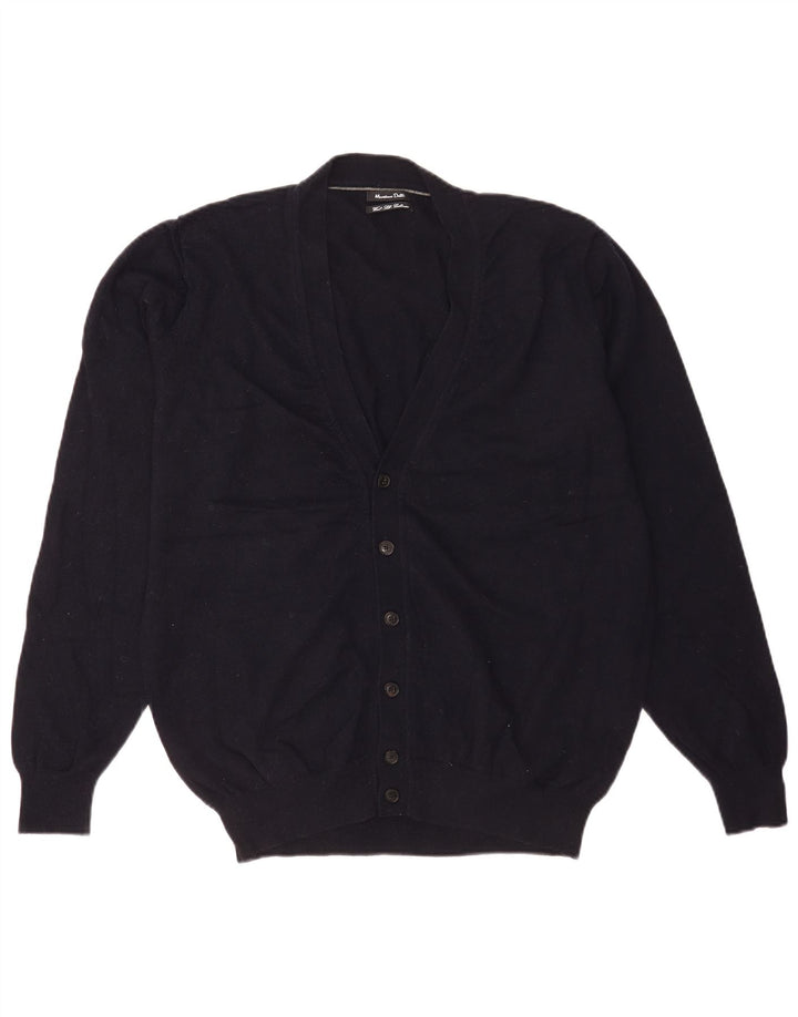 Pulover cardigan pentru bărbați Massimo Dutti XL Lână bleumarin