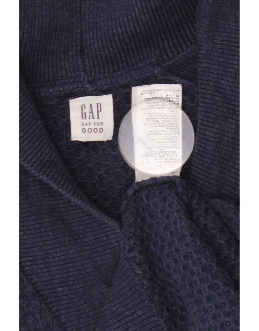 Pulover cardigan pentru bărbați Gap Bumbac, albastru bleumarin mic
