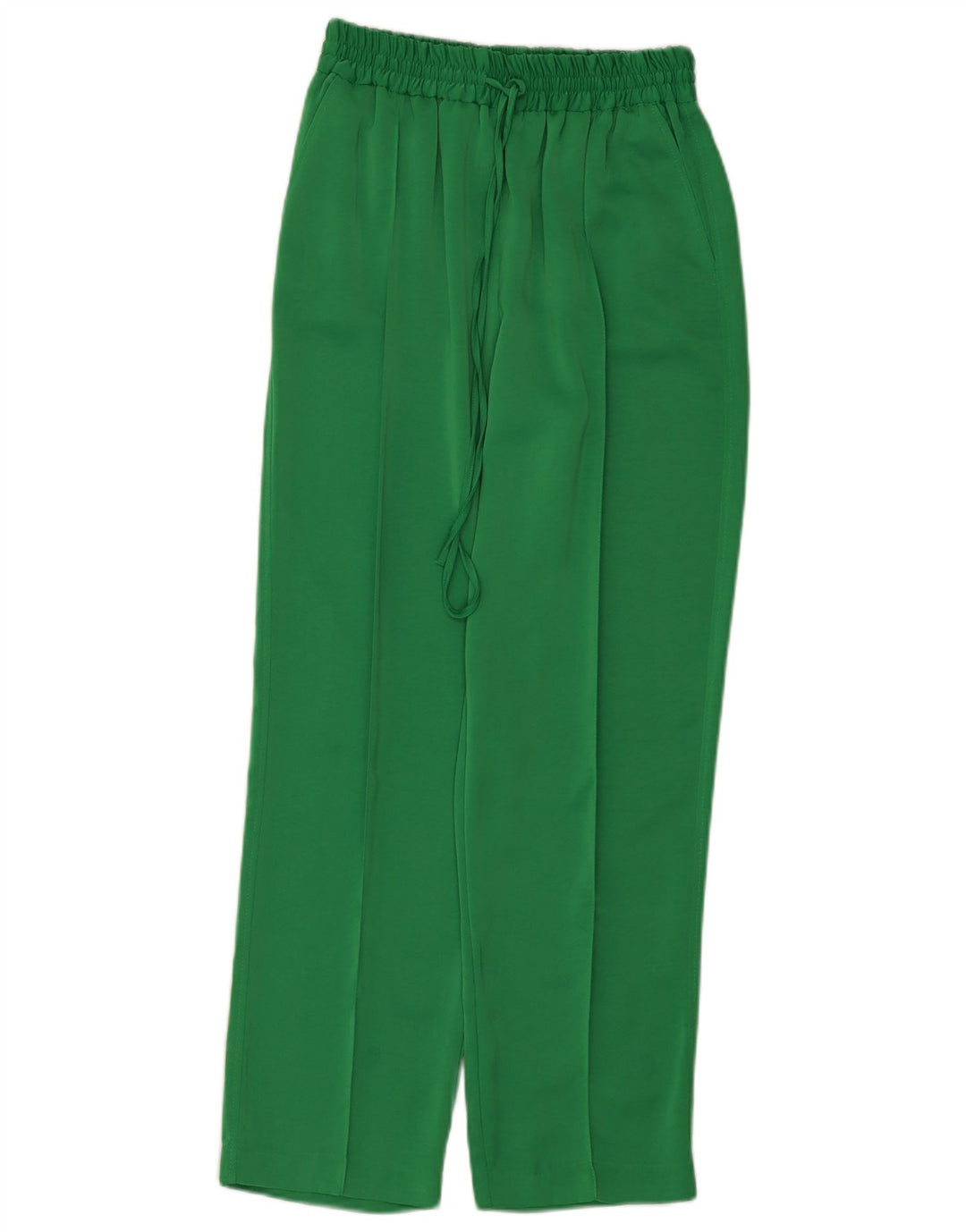 Pantaloni Drepți Casual Zara Femei Mici L26 L28 Poliester Verde