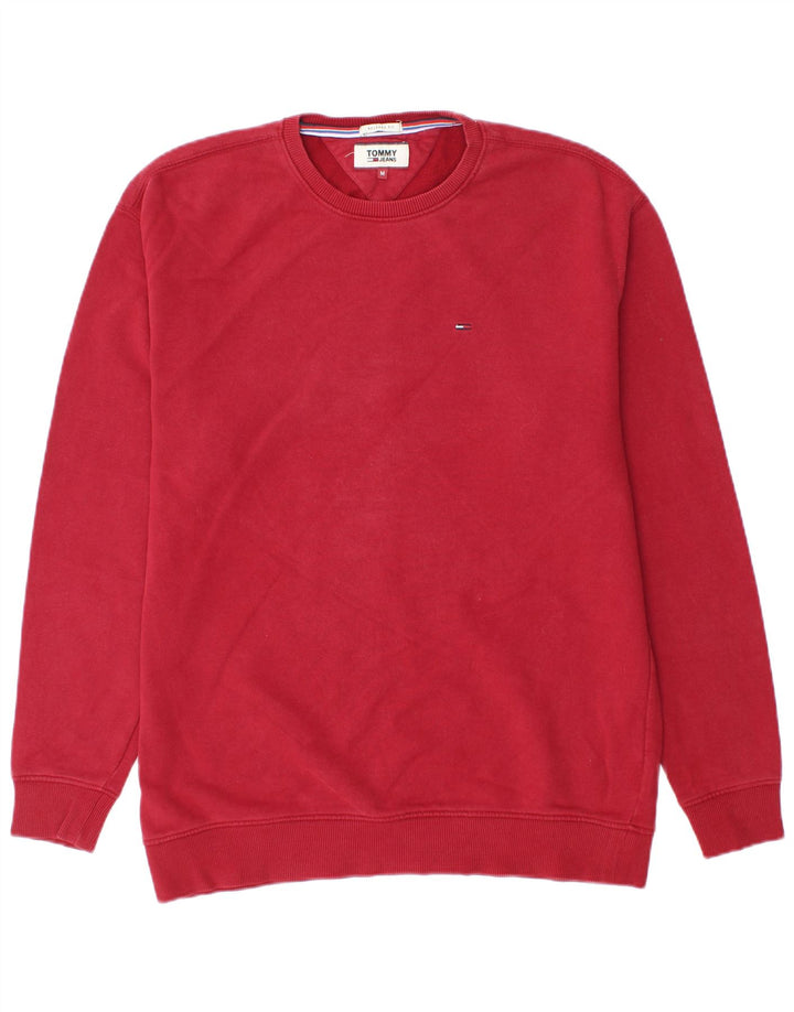 Hanorac pentru bărbați TOMMY HILFIGER Pulover de bumbac roșu mediu