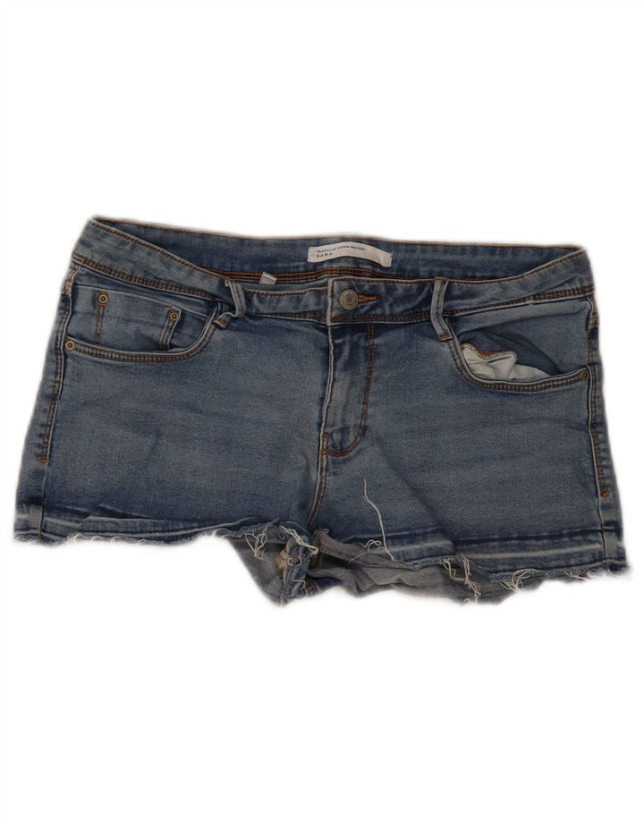 Pantaloni caldi din denim pentru femei Zara EU 42 Large W32 Blue