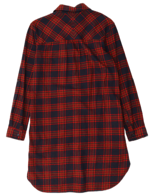 Rochie cămașă supradimensionată Jack Wills pentru femei UK 6 XS Bumbac cu carouri bleumarin