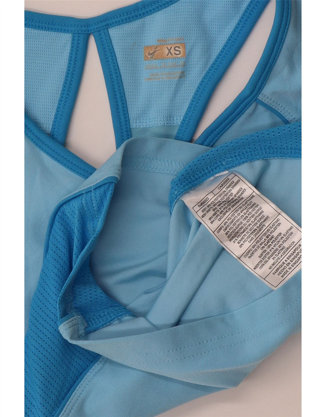 Top cu vestă crop pentru femei NIKE UK 4 XS poliester albastru