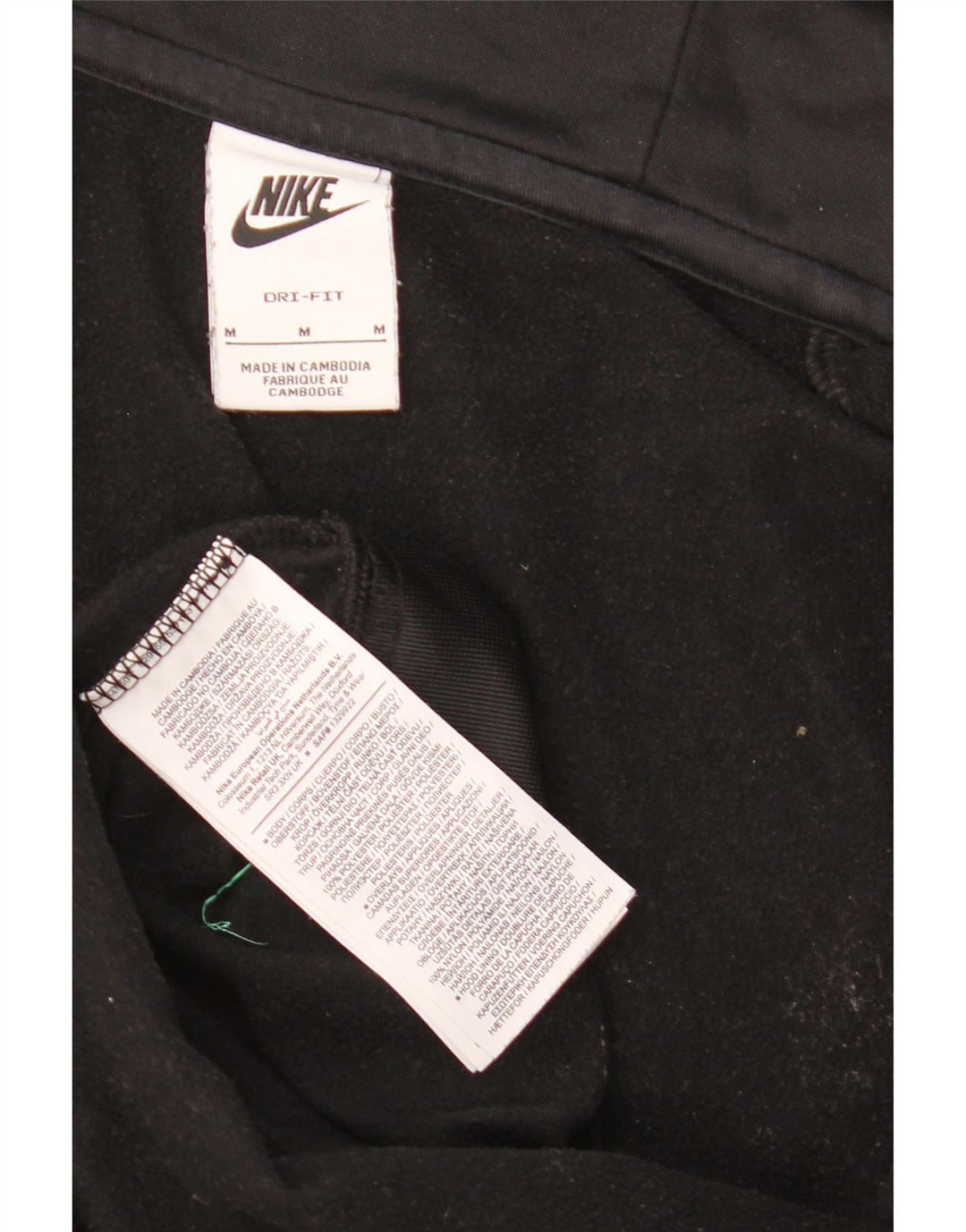 Pulover Nike pentru bărbați Dri Fit, cu fermoar, poliester mediu negru