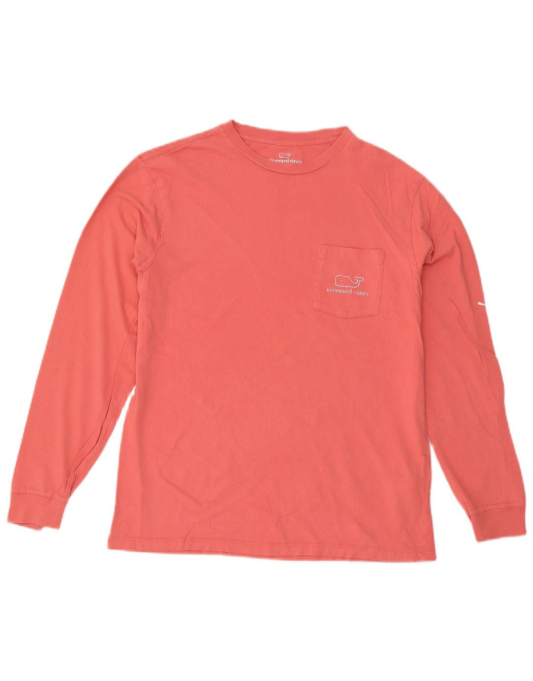 Vineyard Vines Top grafic pentru bărbați cu mânecă lungă din bumbac roz mic