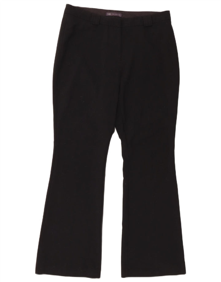 Pantaloni de costum Bootcut pentru femei Marks & Spencer UK 12 Medium W32 L30 Negru