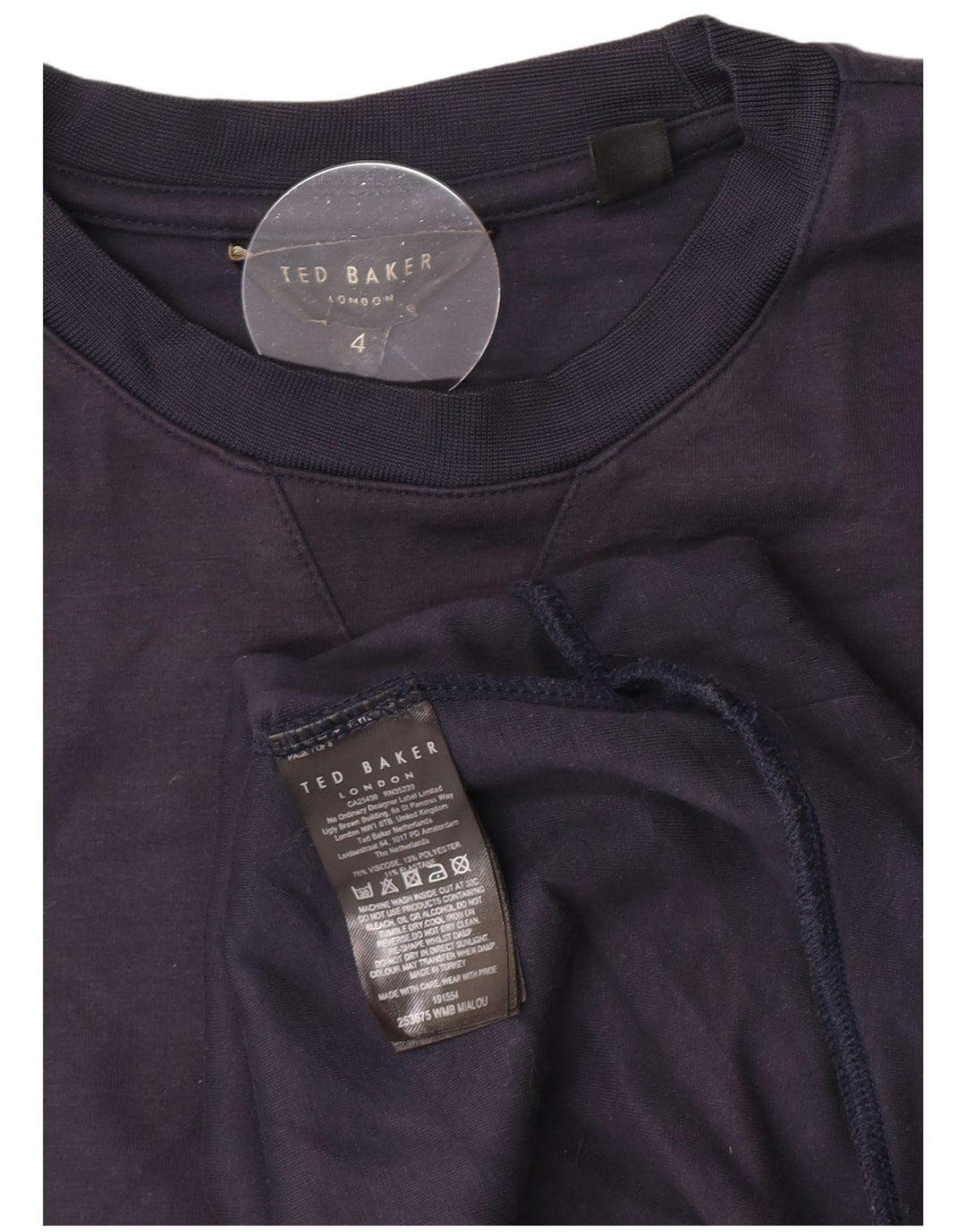 Hanorac pentru femei Ted Baker Pulover Mărimea 4 mare, viscoză, albastru bleumarin