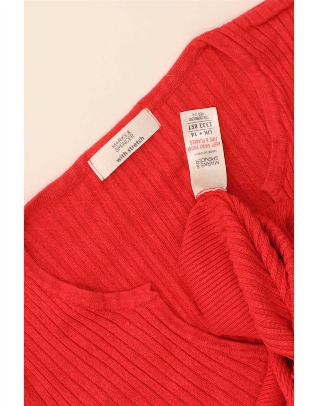 Tricou pentru femei Marks & Spencer Top UK 14 Medium Red Viscose