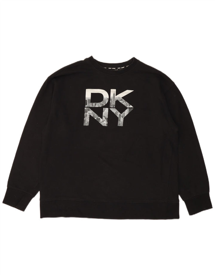 Hanorac grafic pentru bărbați Dkny Jumper Bumbac mediu negru