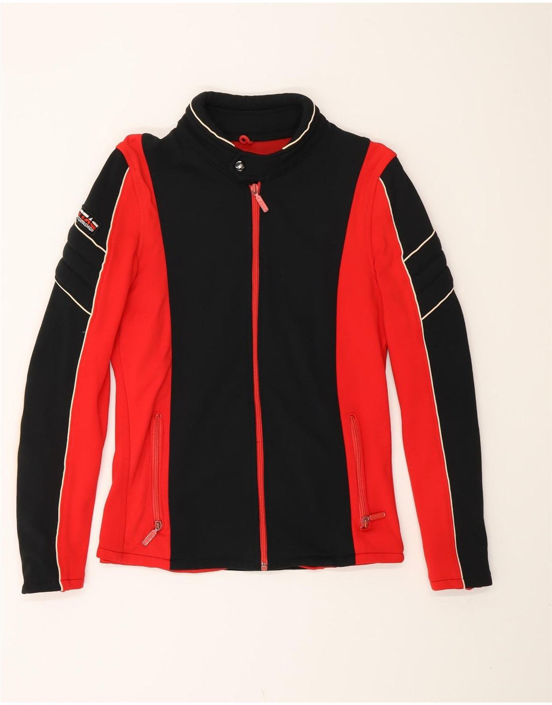 Jachetă de trening pentru bărbați VINTAGE EU 50 Medium Red Colorblock Retro