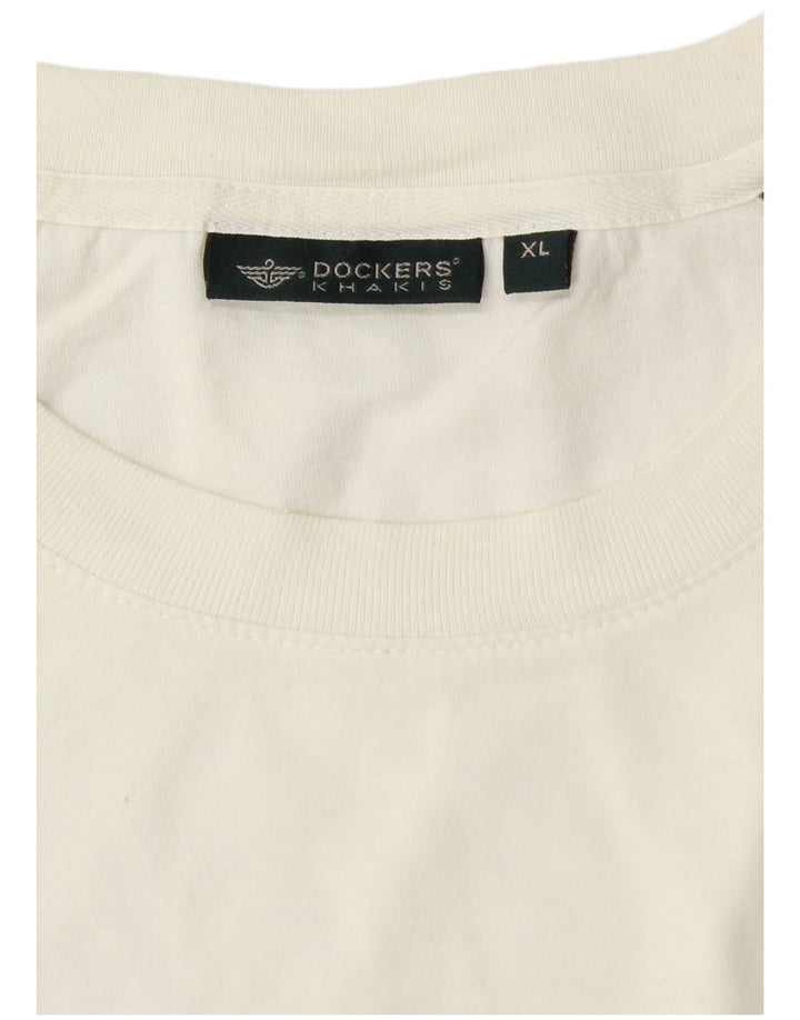 Tricou Dockers pentru bărbați Khakis Top XL Alb Colorblock