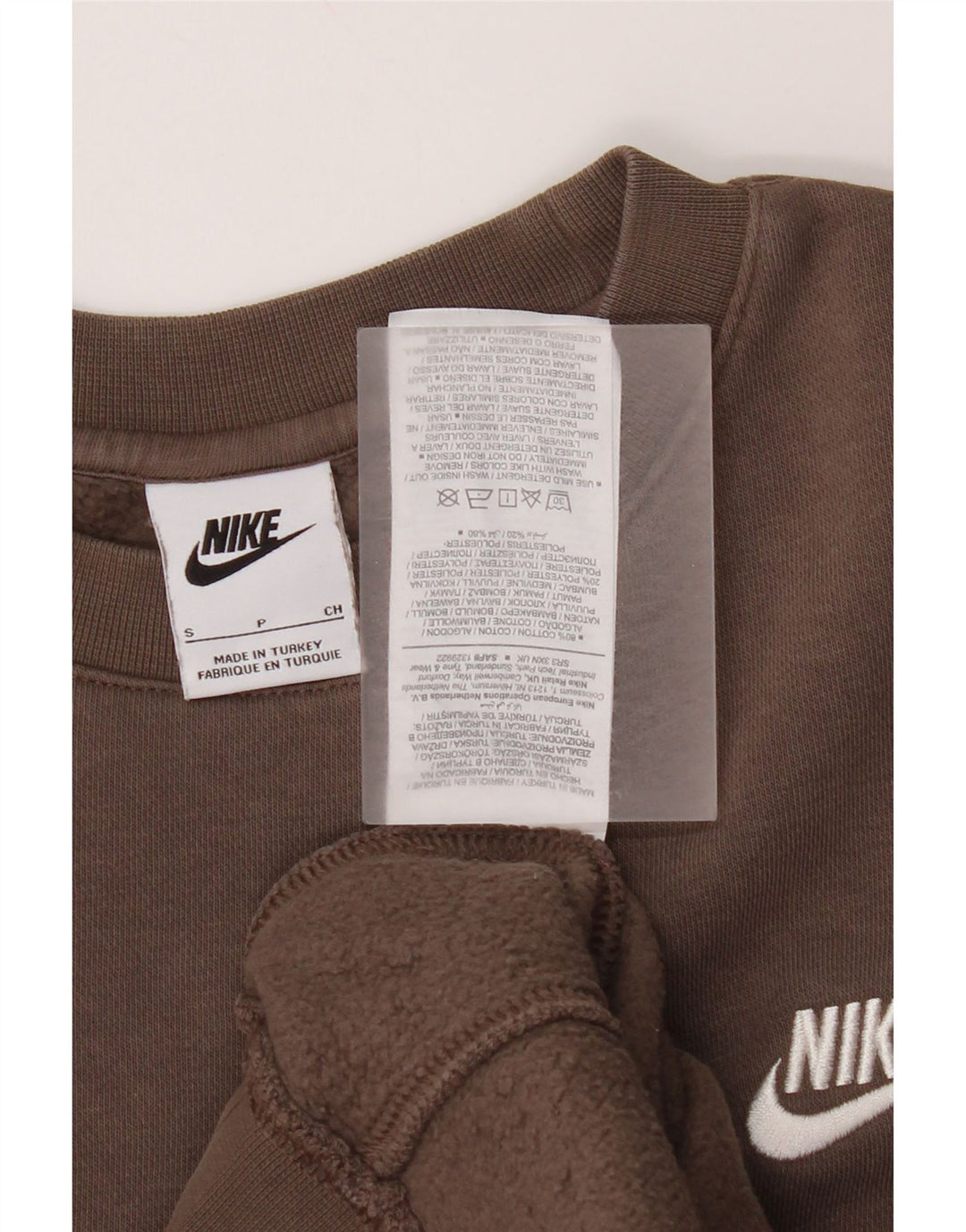 Pulover Nike pentru bărbați, bumbac, maro, mic